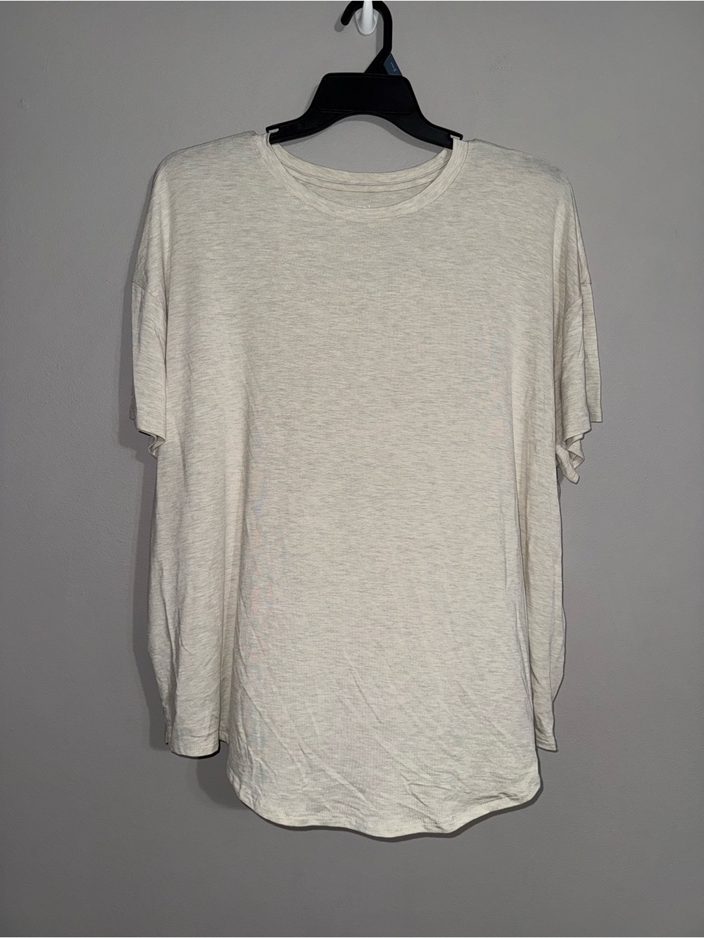 Time and Tru Women’s Oatmeal Heather Crewneck Tunic Tee XXXL (22)